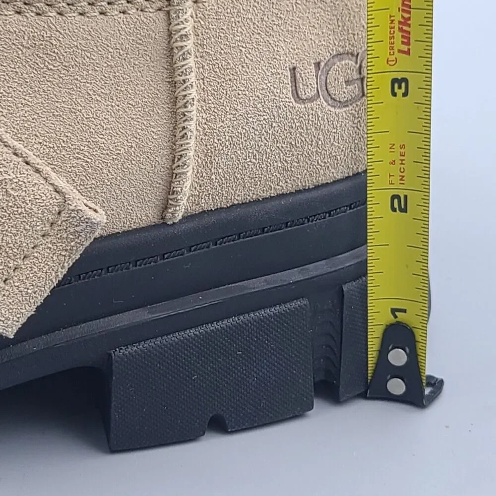 Ugg Ashton Boots Ankle Straps Buckle Zip Rugged Sand Suede Women Sz 8 39 New